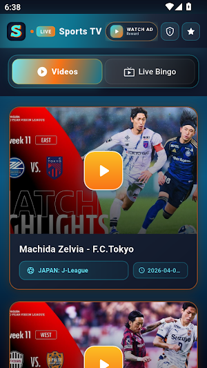 SportzFy:Live Football TV Screenshot 2