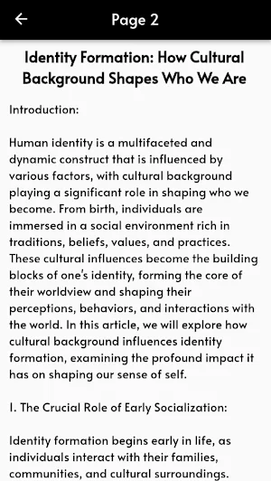 Human Identity and Culture Screenshot 3