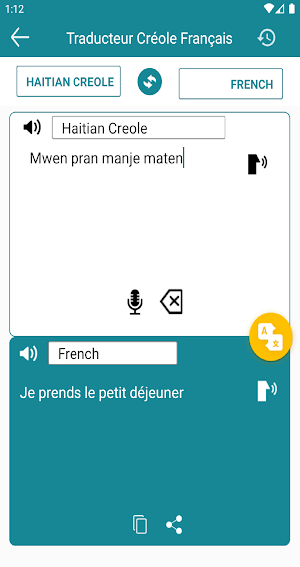 French Creole Translation Screenshot 2