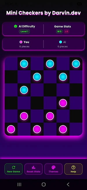 Mini Checkers - Offline Game Screenshot 1