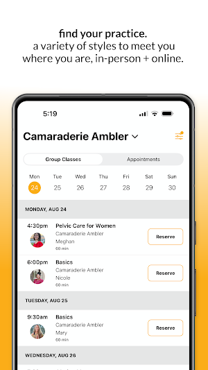 Camaraderie: Yoga + Community Screenshot 2