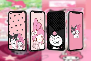 Kuromi and My Melody Wallpaper Screenshot 2