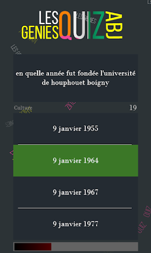 LES GENIES QUIZ ABIDJAN 2021 Screenshot 1