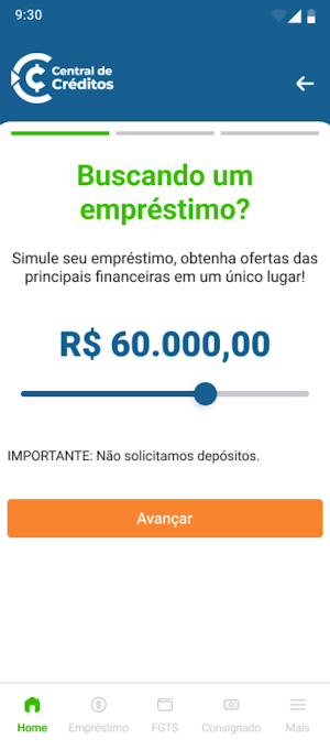 Central de Créditos Empréstimo Screenshot 0