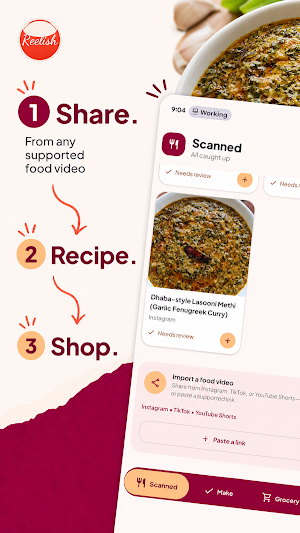 Reelish: Save Reel Recipes Screenshot 1
