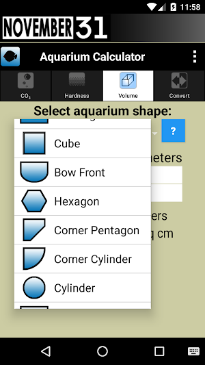 Aquarium Calculator Screenshot 2