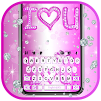 Purple Love Diamond Keyboard Background