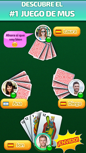 Mus Maestro - juego de mus / naipes /cartas online Screenshot 0
