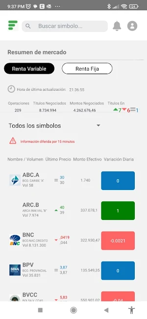 BVC Móvil Screenshot 1