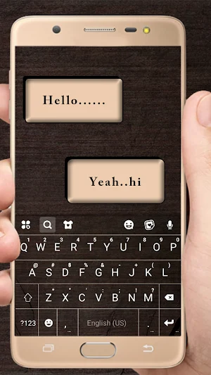 Grey Wood Keyboard Background Screenshot 0