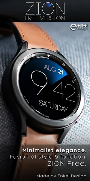 ZION Blue - digital watch face Screenshot 1