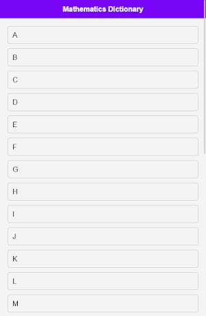Mathematics Dictionary Screenshot 0
