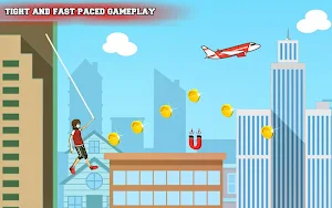 City bounce rope hero–Free offline adventure games Screenshot 3