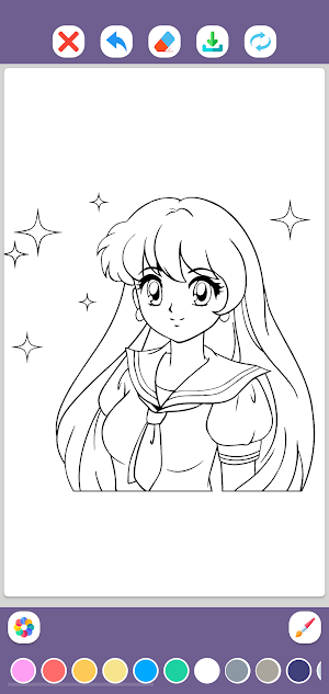 Anime Coloring Pages Screenshot 0