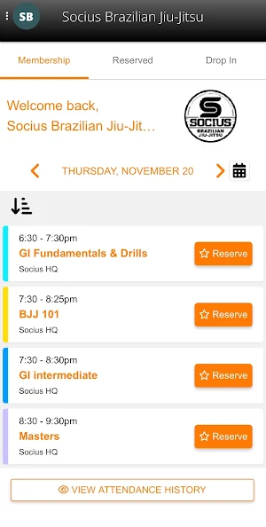 Socius BJJ Member App Screenshot 0