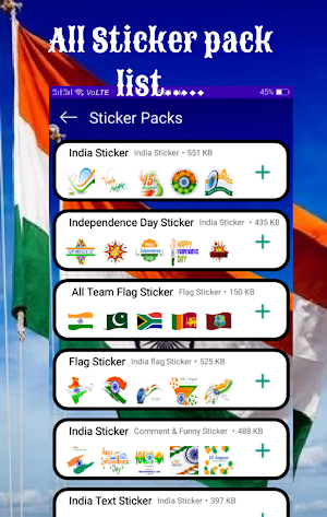 Independence day : 15 August Stickers For Whatsapp Screenshot 2
