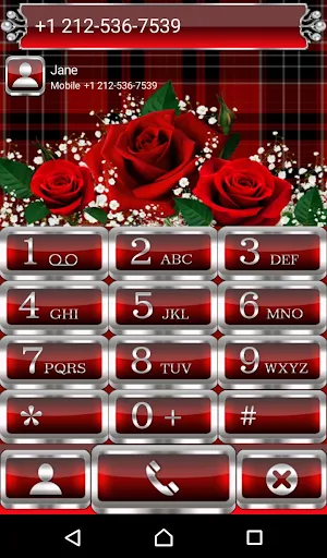 Red Roses Dialer theme Screenshot 0