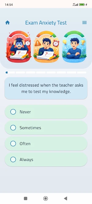 Exam Anxiety Test Screenshot 2