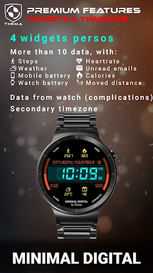 Minimal Digital Watch Face Screenshot 3