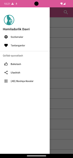 Homiladorlik davri Screenshot 0