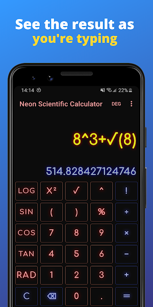 Scientific Calculator - Neon Edition Screenshot 1