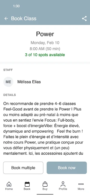 Pilates Club Montreal Screenshot 2