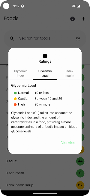 Glycemic Index: Diabetes tool Screenshot 1