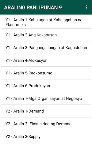 Araling Panlipunan 9 Screenshot 0