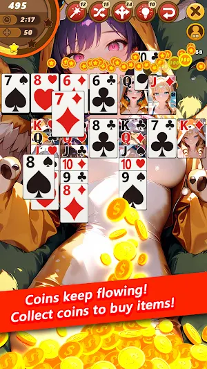 Solitaire: Costume Girls Screenshot 2