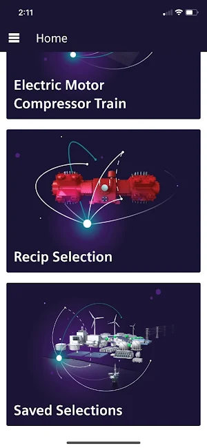 Rotating Equipment Selector Screenshot 1