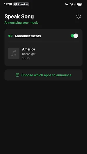 Speak Song — Track Announcer Screenshot 0