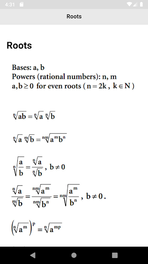Math Formulas Screenshot 0