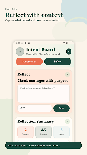 Digital Detox Intent Board Screenshot 2