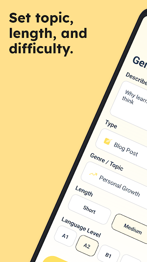 ReadYours: AI Language Reading Screenshot 1