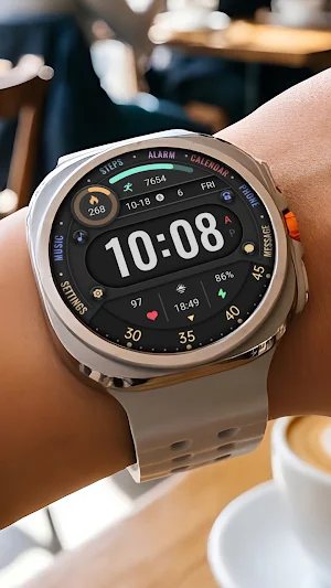 Colored Arc Text ZKin Watch Screenshot 0