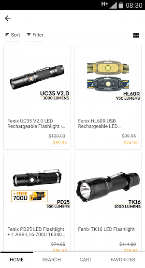 Fenix Store - LED Flashlights Screenshot 1