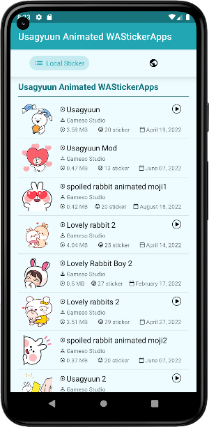 Usagyuuun Animated WASticker Screenshot 1