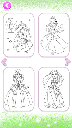 Sparkle Princess Coloring Pages Glitter- Fireworks Screenshot 1