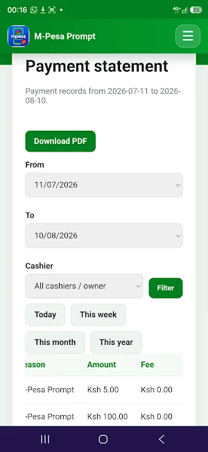 Mpesa Prompt Screenshot 2