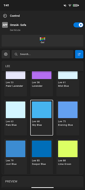 ARRI Omnibar Control Screenshot 2
