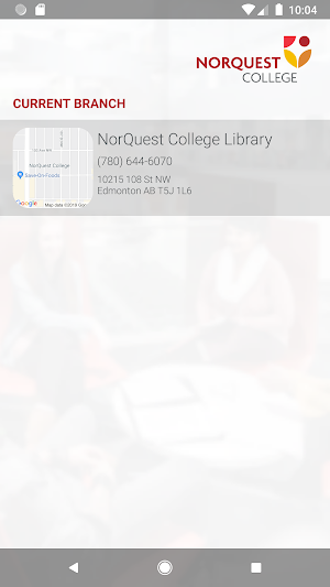 NorQuest Library Checkout Screenshot 1