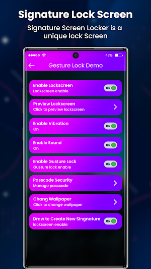 Signature Lock Screen Screenshot 3
