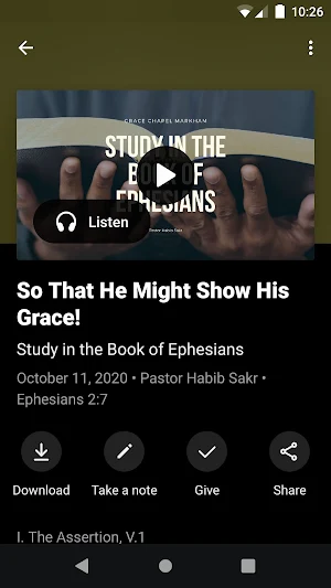 Grace Chapel Markham Screenshot 2