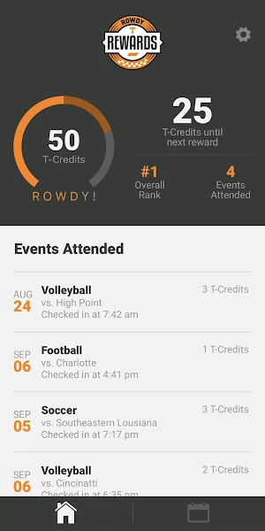 UT Rowdy Rewards Screenshot 1