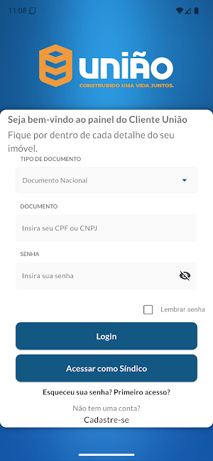 União Cliente Screenshot 1