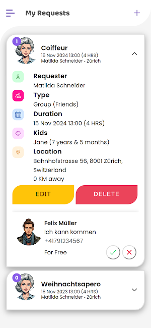 Babysitter-App Screenshot 3