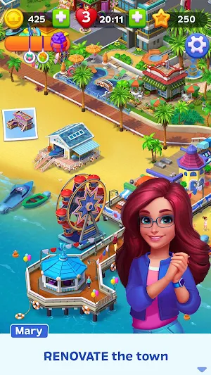 Match Town Makeover: Your town is your puzzle Screenshot 0