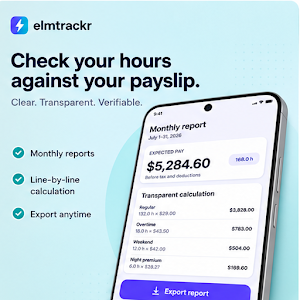 ElmTrackr: Shift & Pay Tracker Screenshot 1