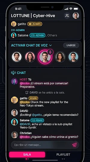 Lottune Sync: Chat y cine Screenshot 1