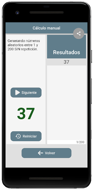 Generador números aleatorios Screenshot 1